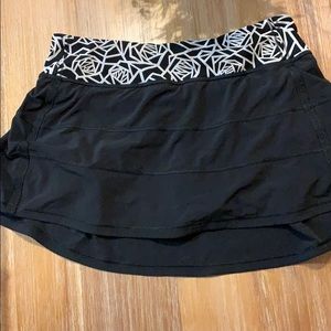 lululemon black pace setter skirt-6